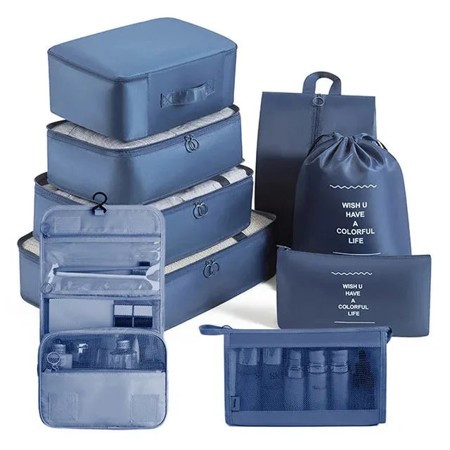 Travel Packing Cubes Set – Foldable Oxford Luggage Organisers for Suitcases