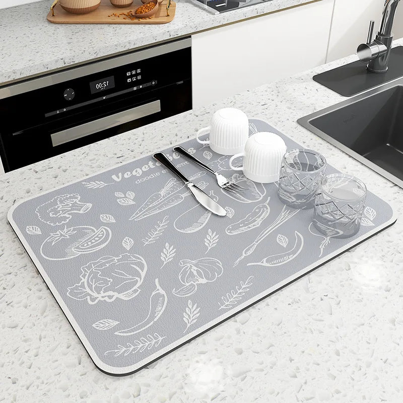 EarthDri – Quick-Dry Diatomite Draining Mat for Kitchen & Bar