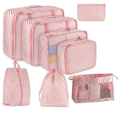 Travel Packing Cubes Set – Foldable Oxford Luggage Organisers for Suitcases