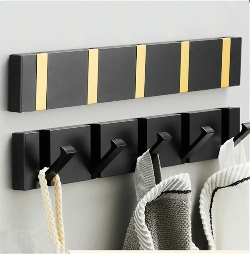 SleekMount – Folding Aluminium Robe & Towel Hooks