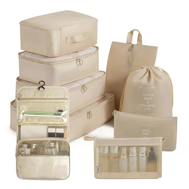 Travel Packing Cubes Set – Foldable Oxford Luggage Organisers for Suitcases