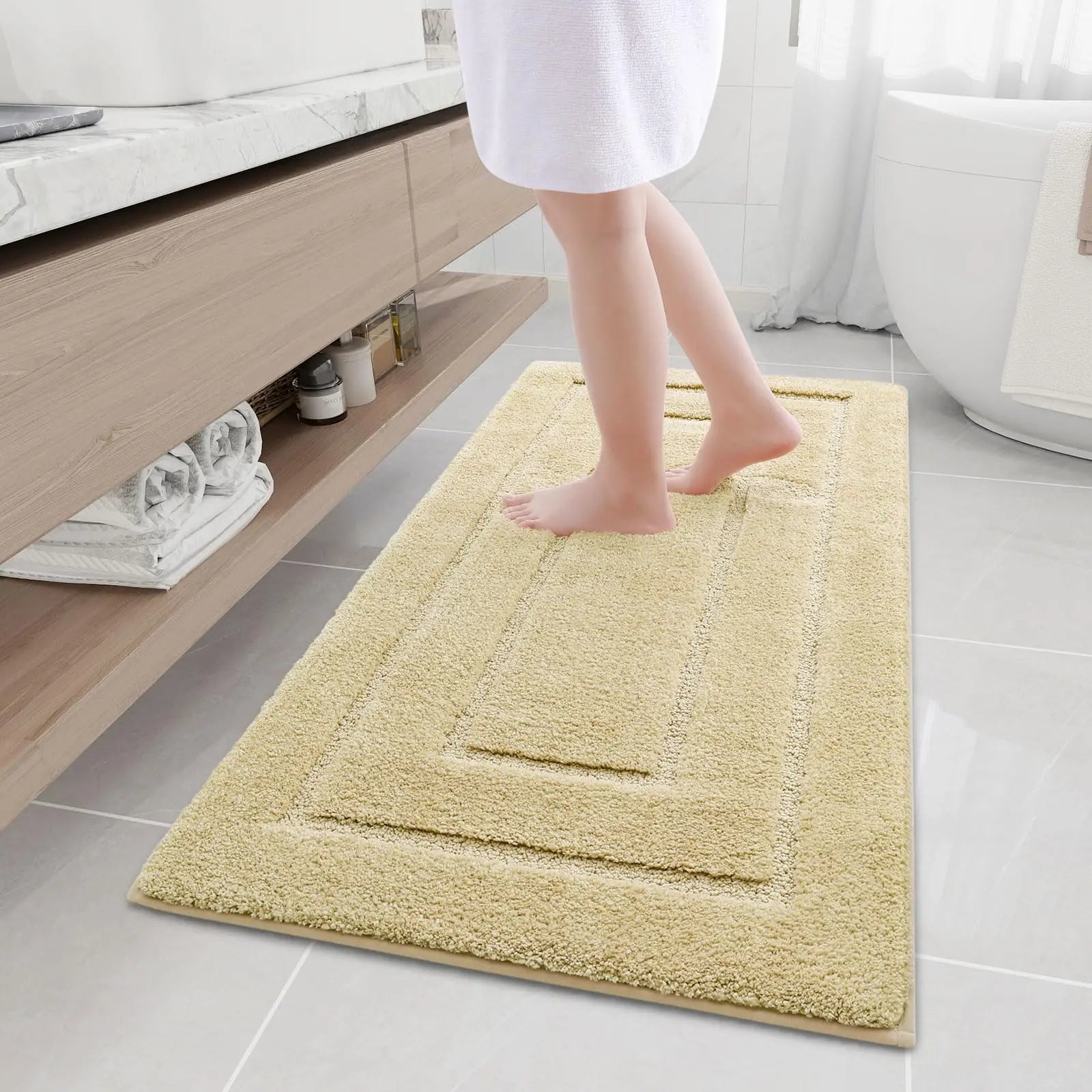 Velveteen Absorbent Bath Mat