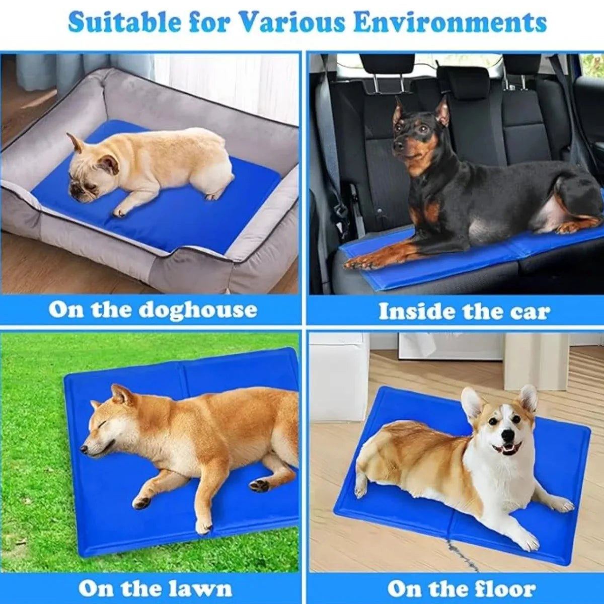 Pet Cooling Gel Mat – Self-Cooling Summer Ice Pad for Dogs & Cats