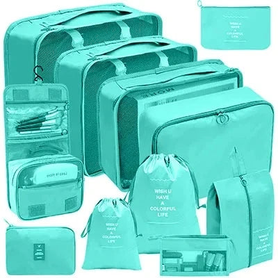 Travel Packing Cubes Set – Foldable Oxford Luggage Organisers for Suitcases