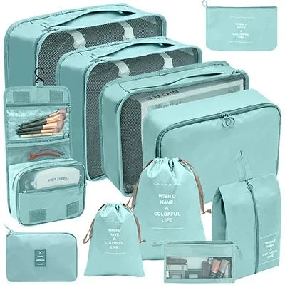 Travel Packing Cubes Set – Foldable Oxford Luggage Organisers for Suitcases