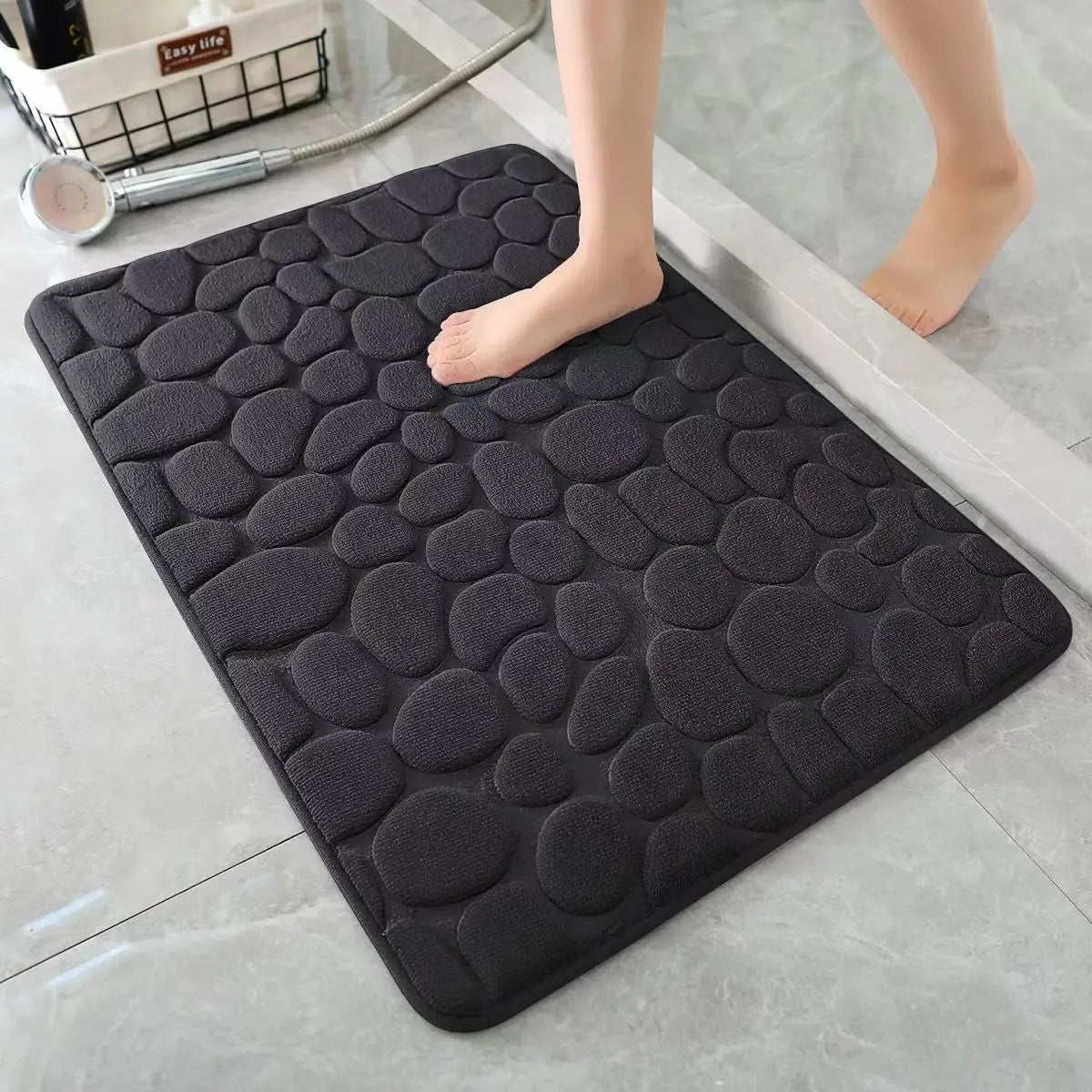 PebbleDry – Quick-Dry Embossed Bath Mat with Non-Slip Grip