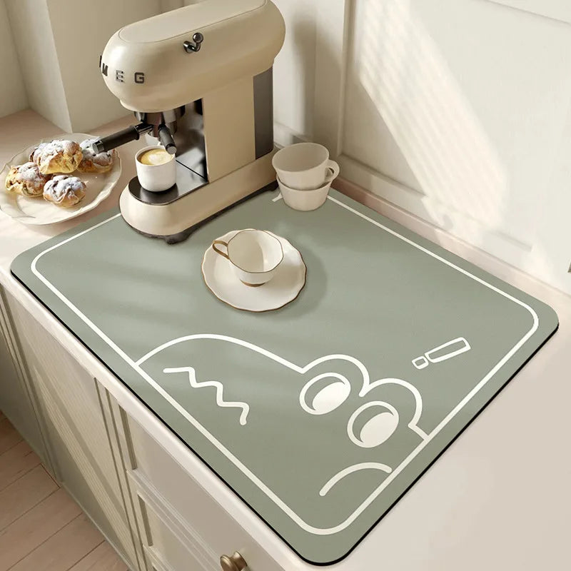 EarthDri – Quick-Dry Diatomite Draining Mat for Kitchen & Bar