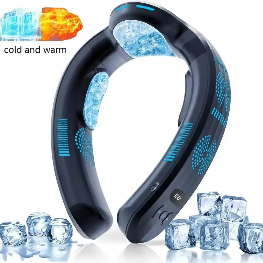 Bladeless Neck Fan – Semiconductor Cooling & Warming, Negative Ion, USB Rechargeable