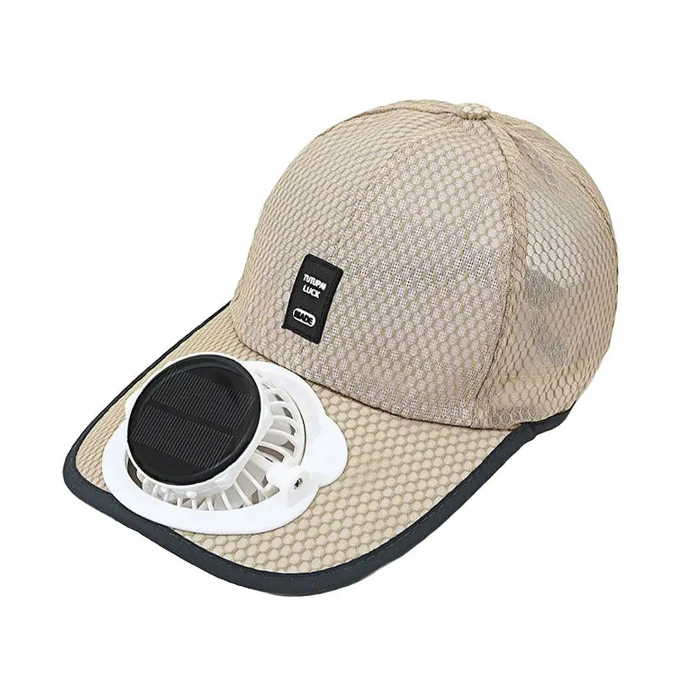 Solar & USB Fan Baseball Cap – Breathable Sun Hat with Built-In Cooling Fan