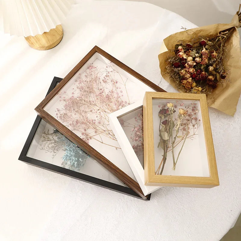 3D Hollow A4 DIY Rose Flower Frame Dry Flower Picture Frame Unique Shadow Box for Home Décor and Crafting Photo Frames