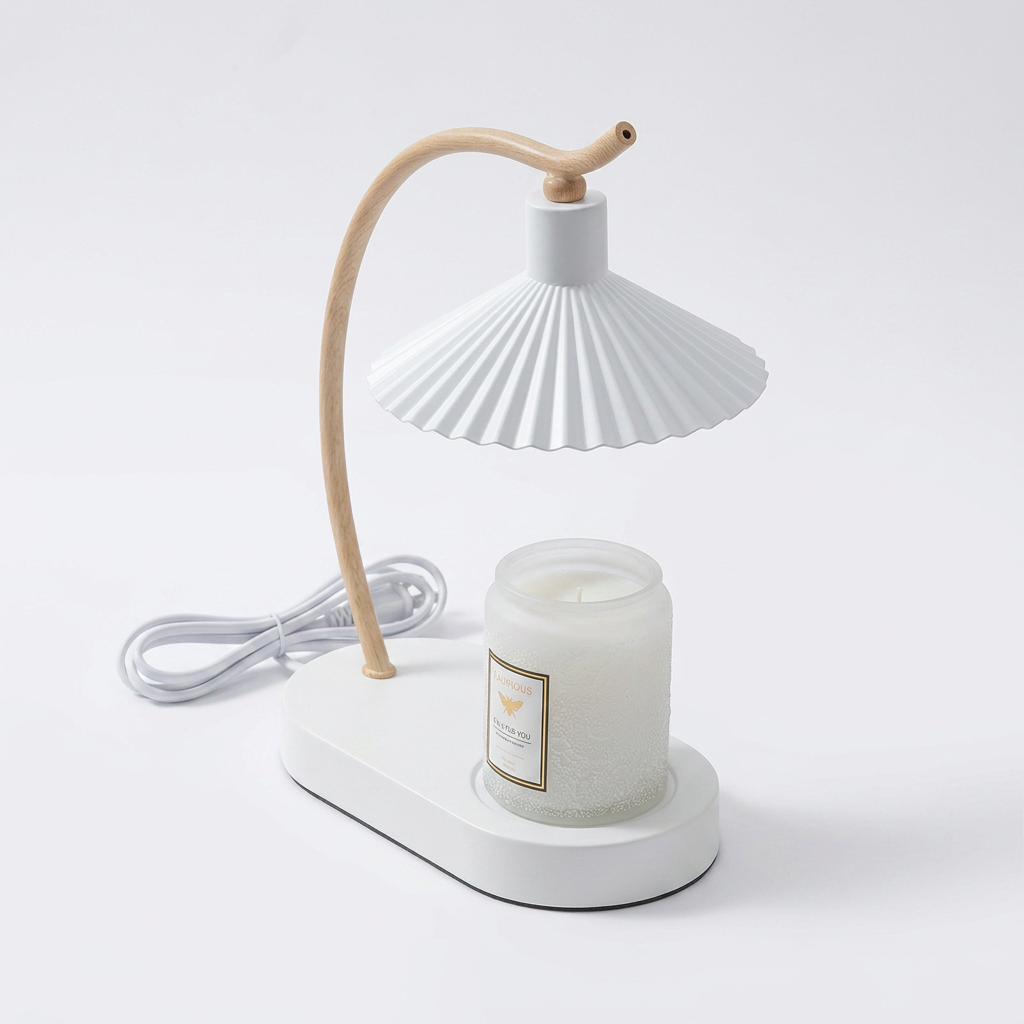 Candle Warmer Lamp Pleated Shade – Pact studio image