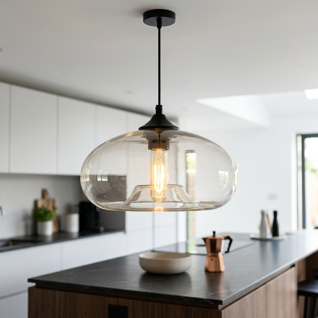 Adjustable Glass Pendant Light – Pact lifestyle image