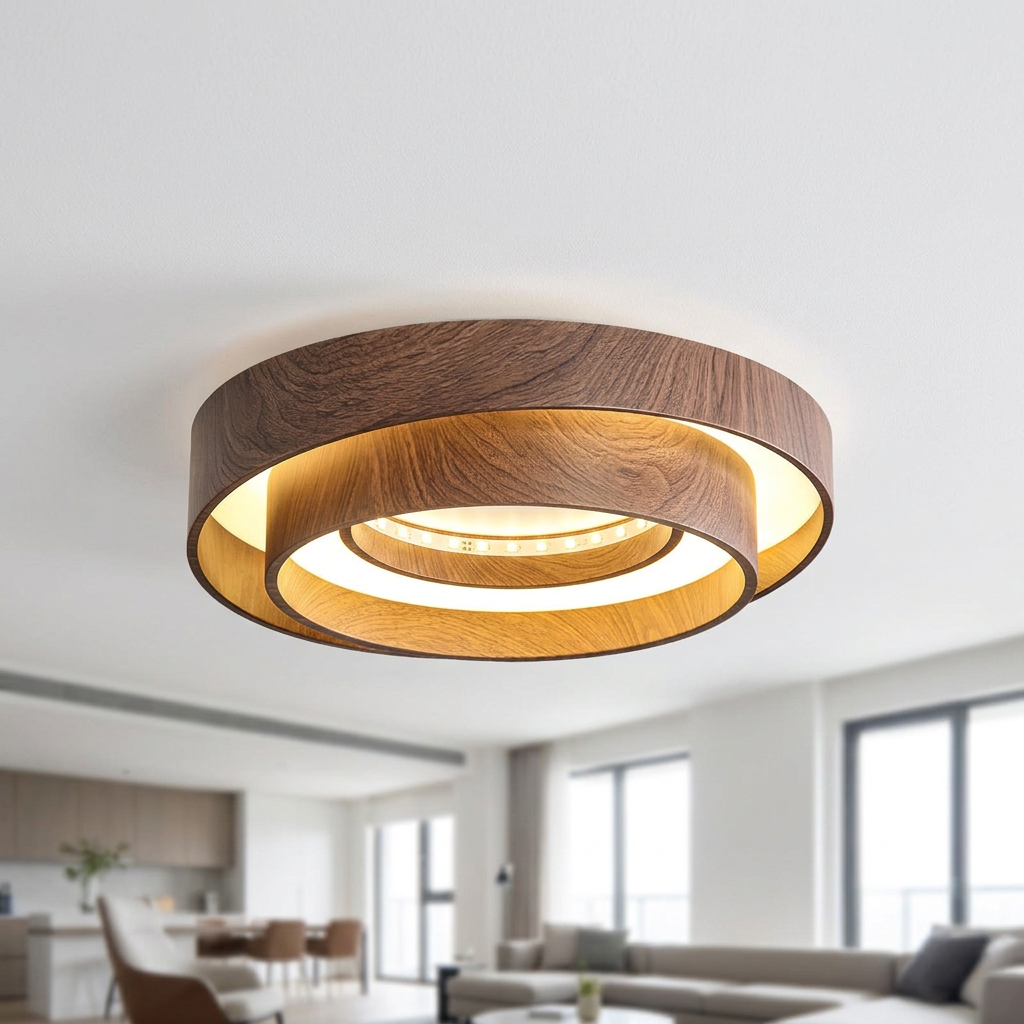 Walnut LED Ceiling Light – Pact lifestyle image