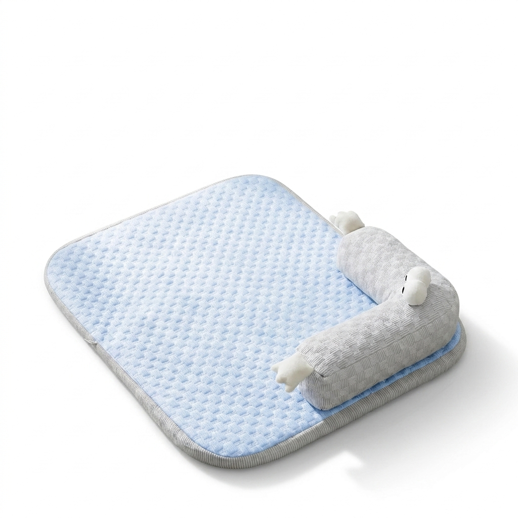Pet Cooling Mat with Raised Pillow