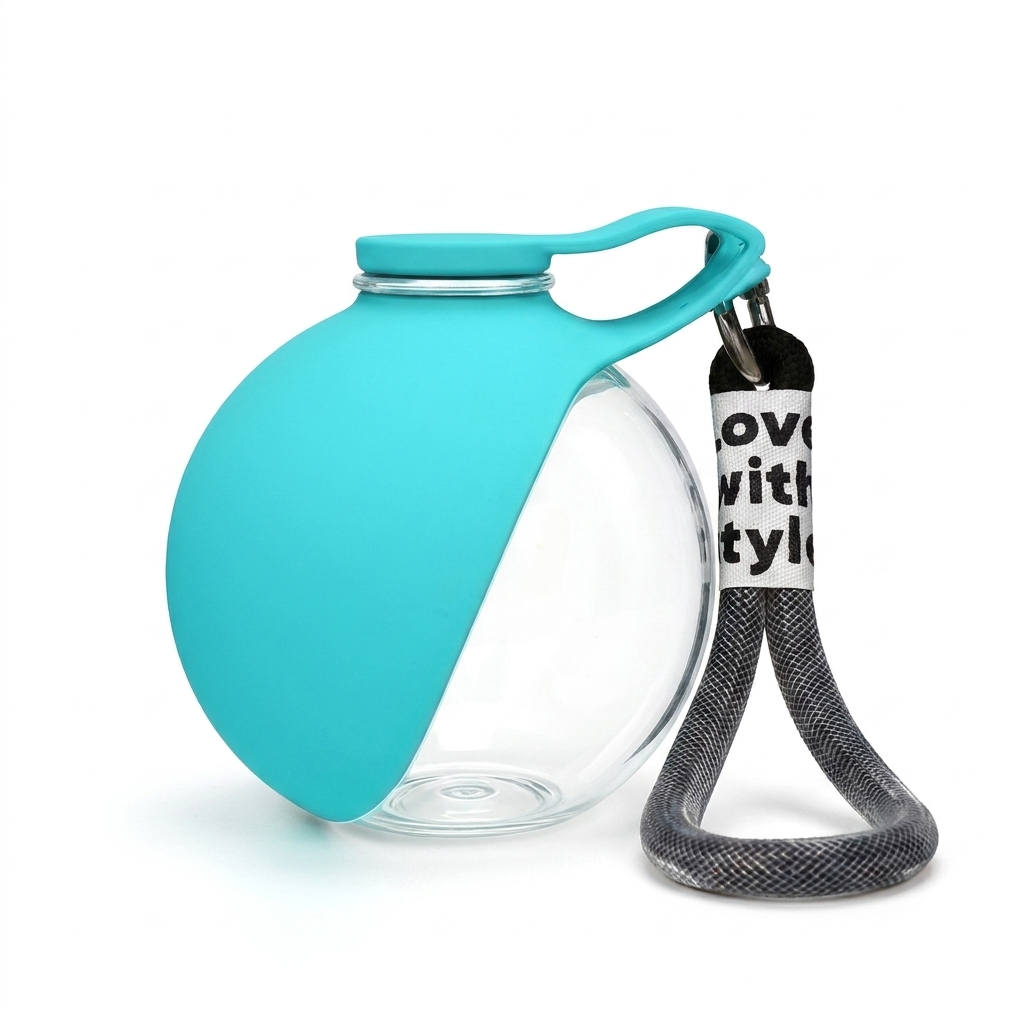 Dog water bottle with collapsible bowl