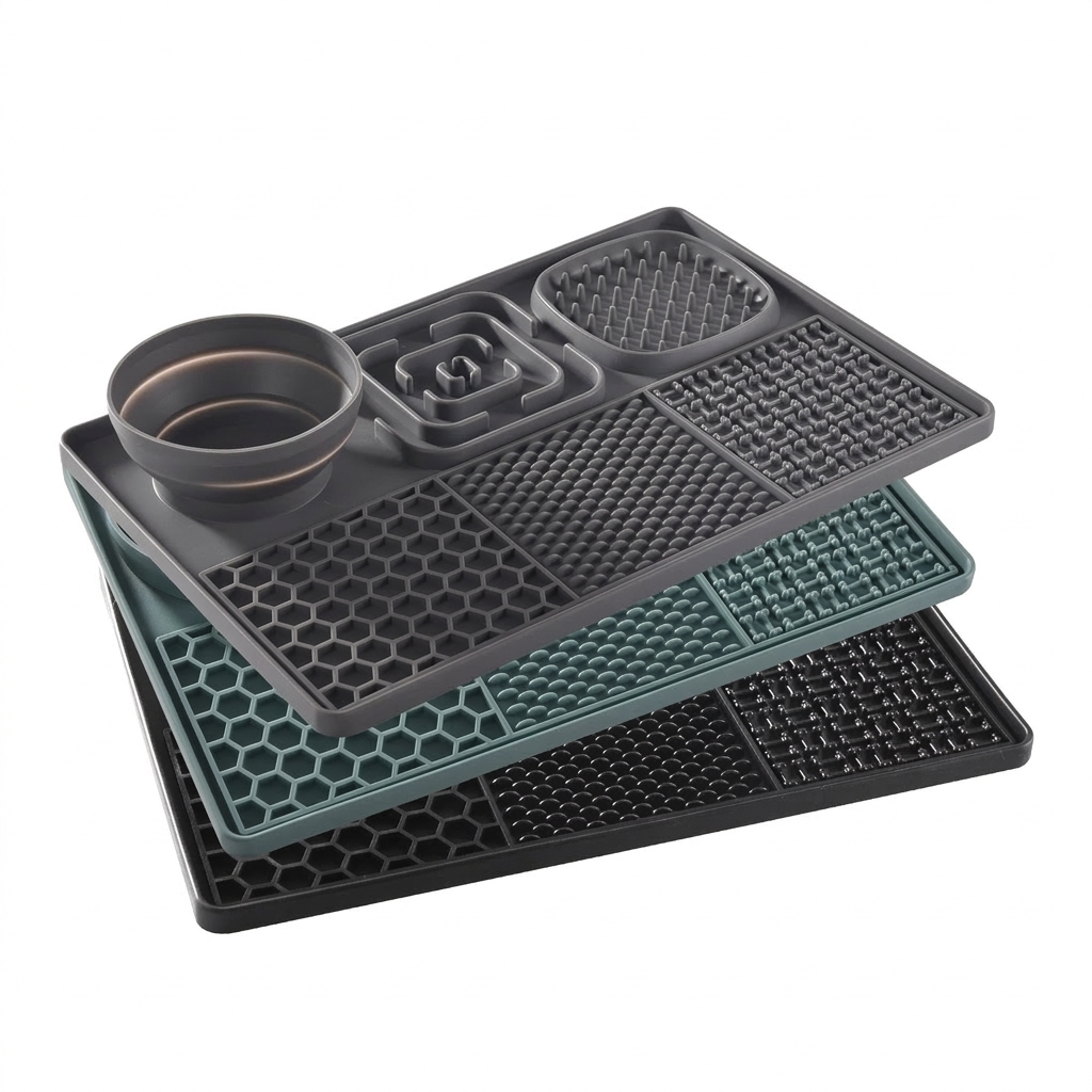 Dog slow feeder licking mat