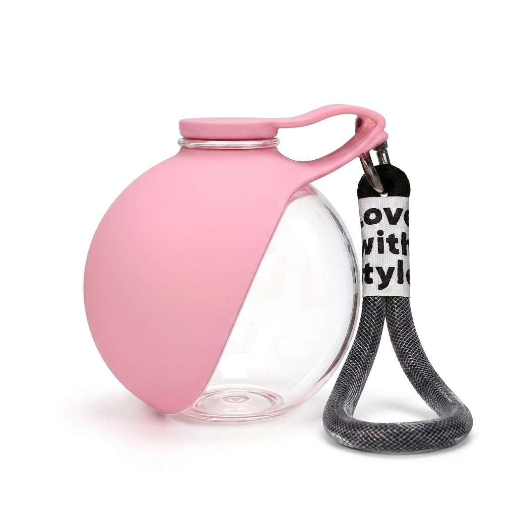 Dog water bottle pink