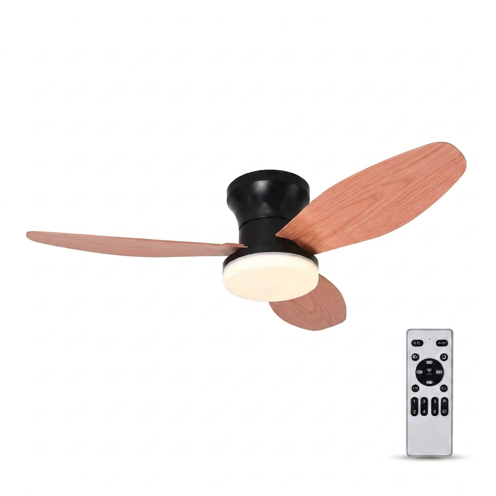 Ceiling fan peach wood blades