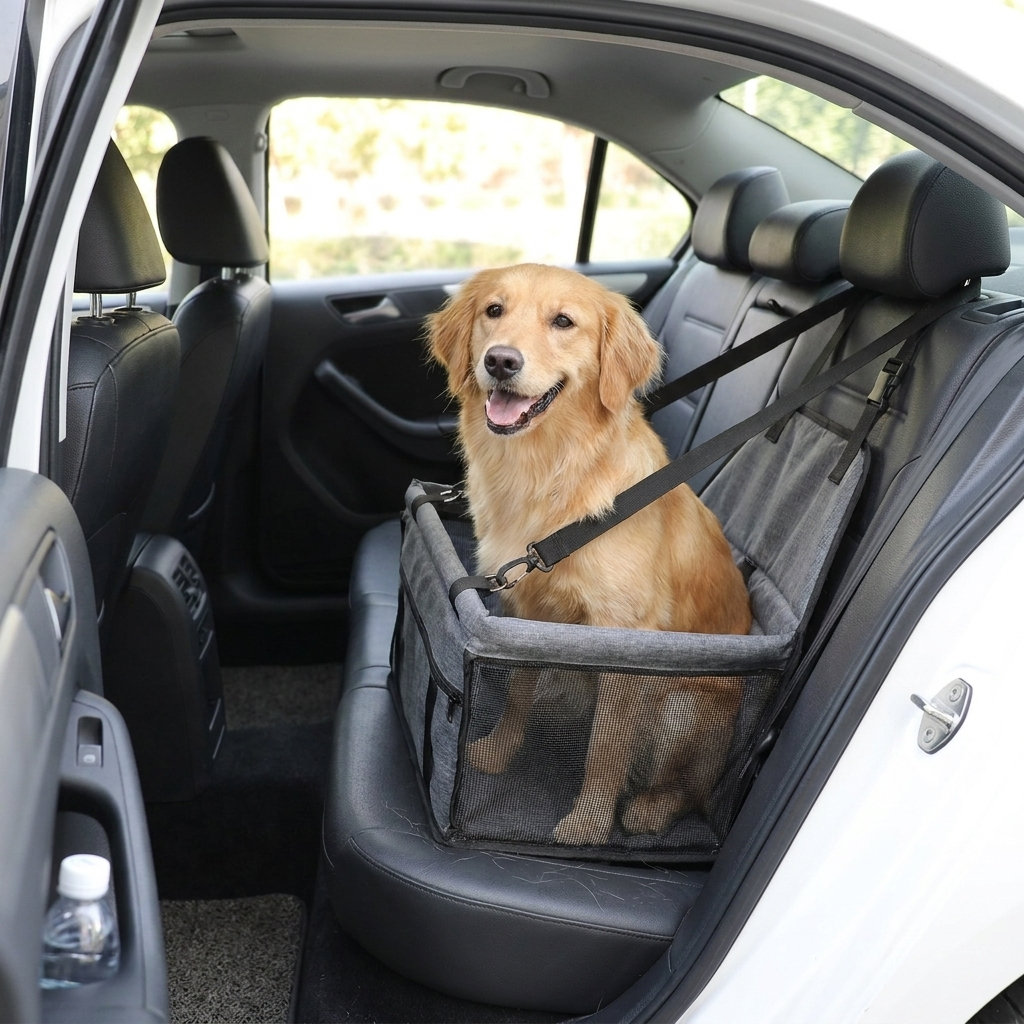 Dog in foldable car seat | 1005009861063200-Black S,1005009861063200-Black L,1005009861063200-Dark Grey,1005009861063200-Black,1005009861063200-Pink,1005009861063200-Red,1005009861063200-Beige,1005009861063200-Gray,1005009861063200-Blue