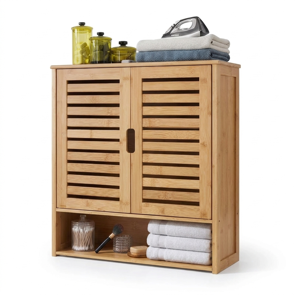 Bamboo wall cabinet