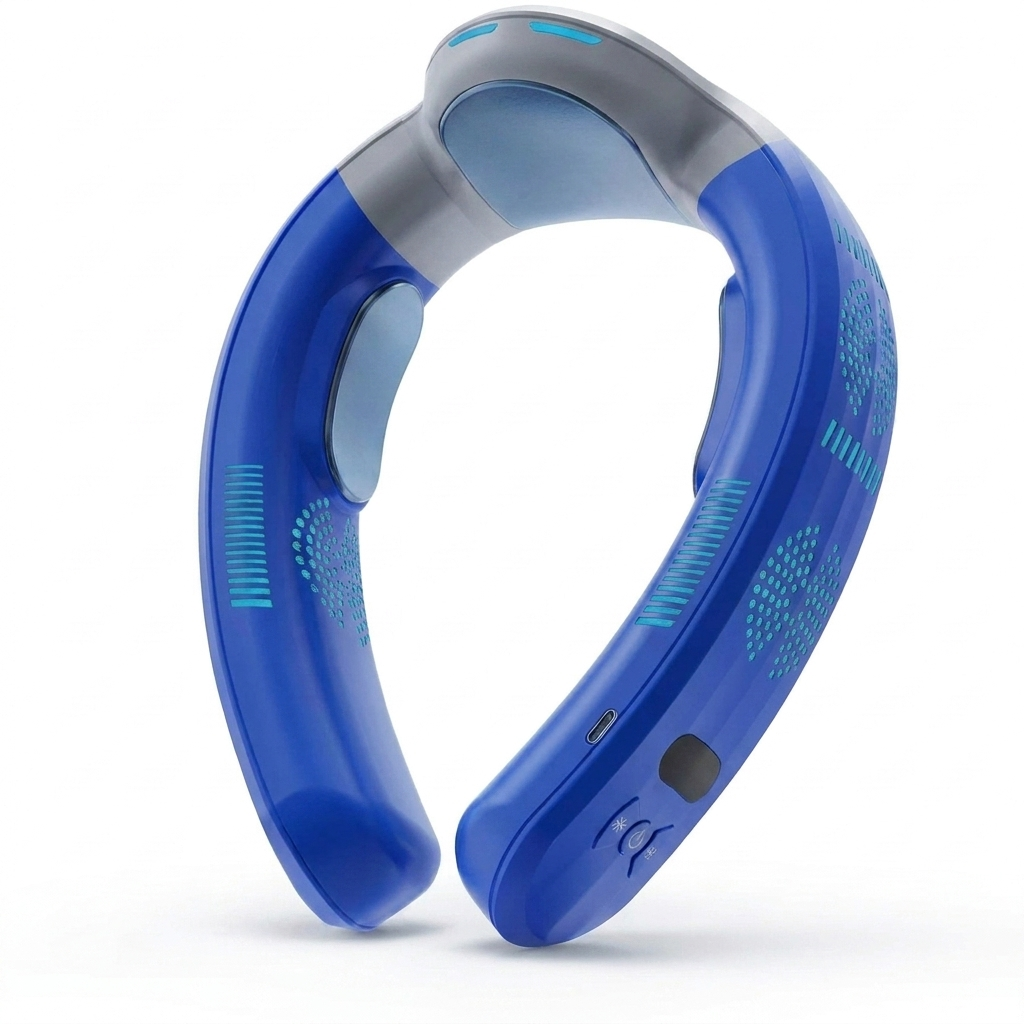 Neck fan blue