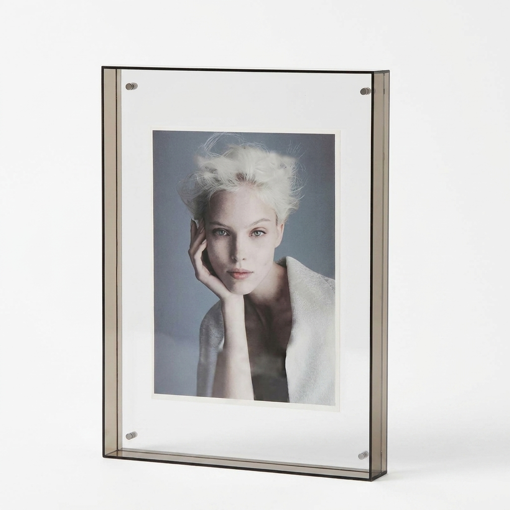 Acrylic Photo Frame Grey