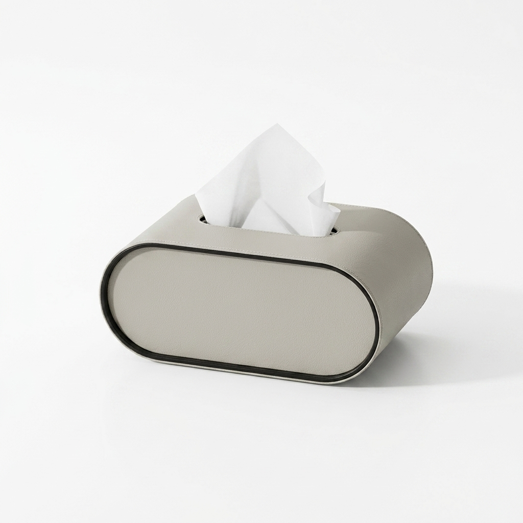 Tissue Box Cover Grey