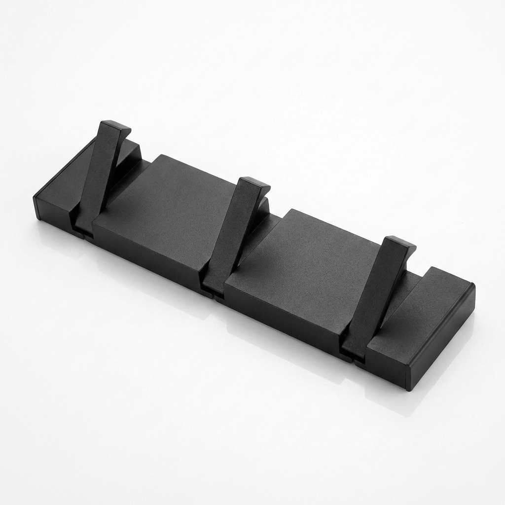 Hook Rack 3 Hooks Black