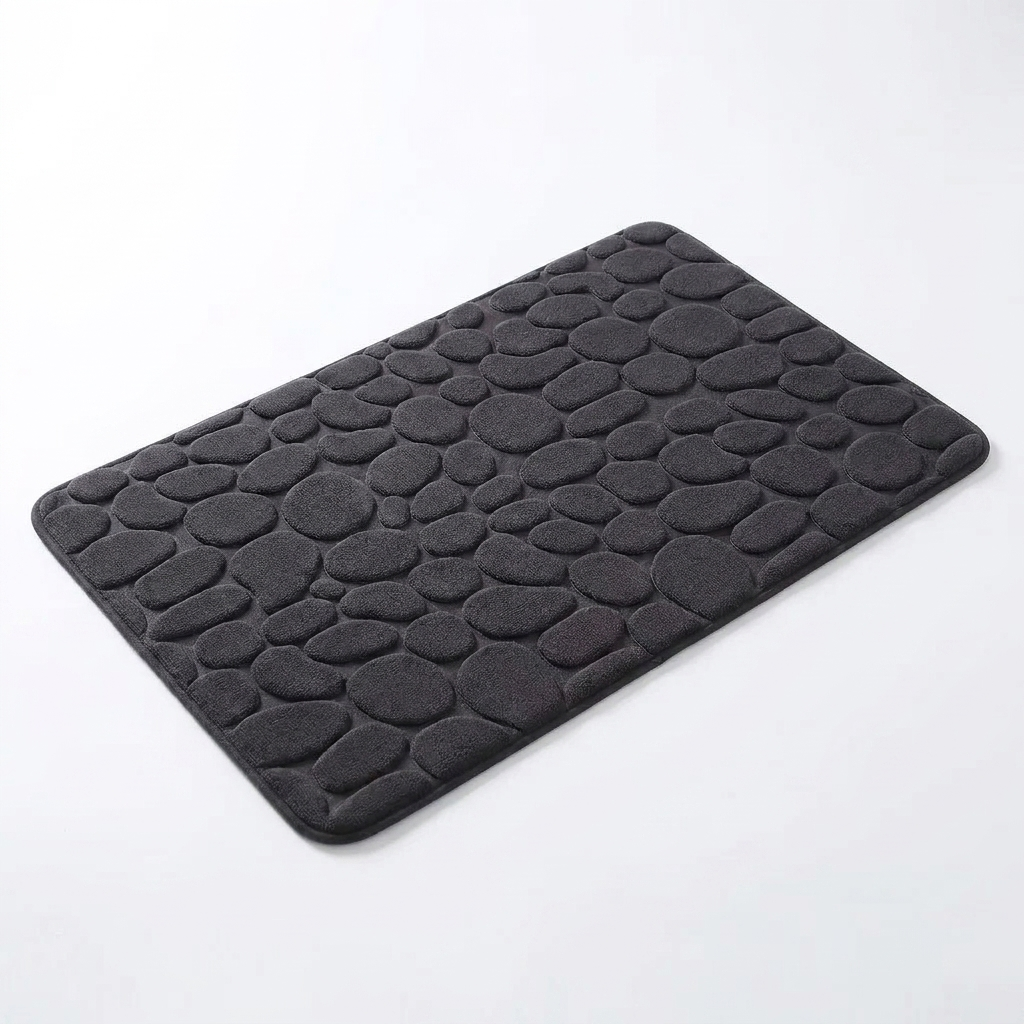 Cobblestone Bath Mat Black