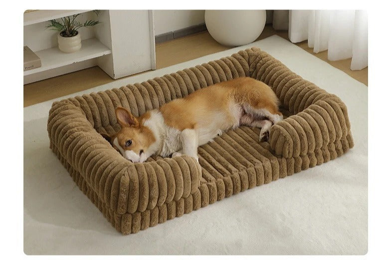 Memory-Foam Dog Bed with Bolster Sides, Cosy & Washable