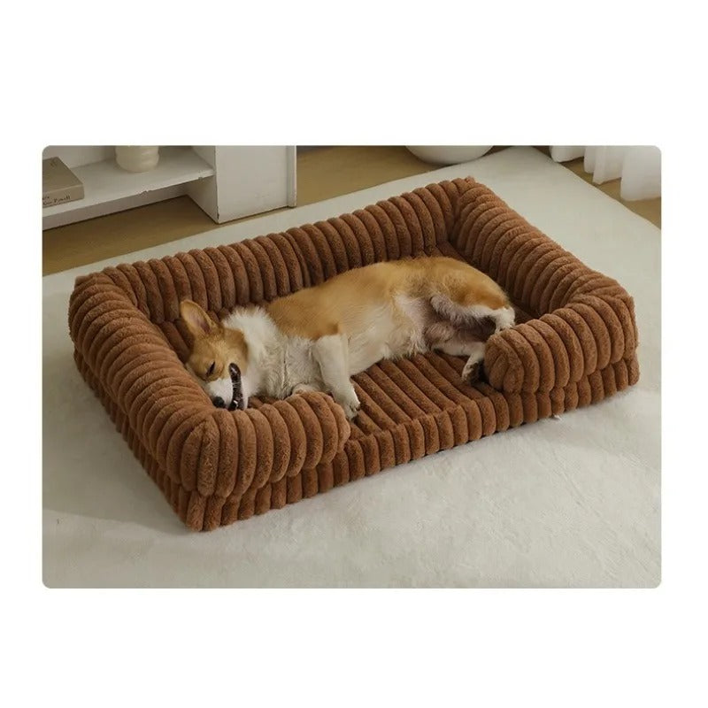Memory-Foam Dog Bed with Bolster Sides, Cosy & Washable