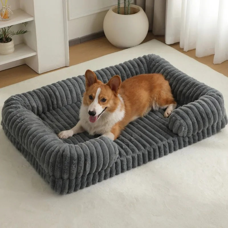Memory-Foam Dog Bed with Bolster Sides, Cosy & Washable
