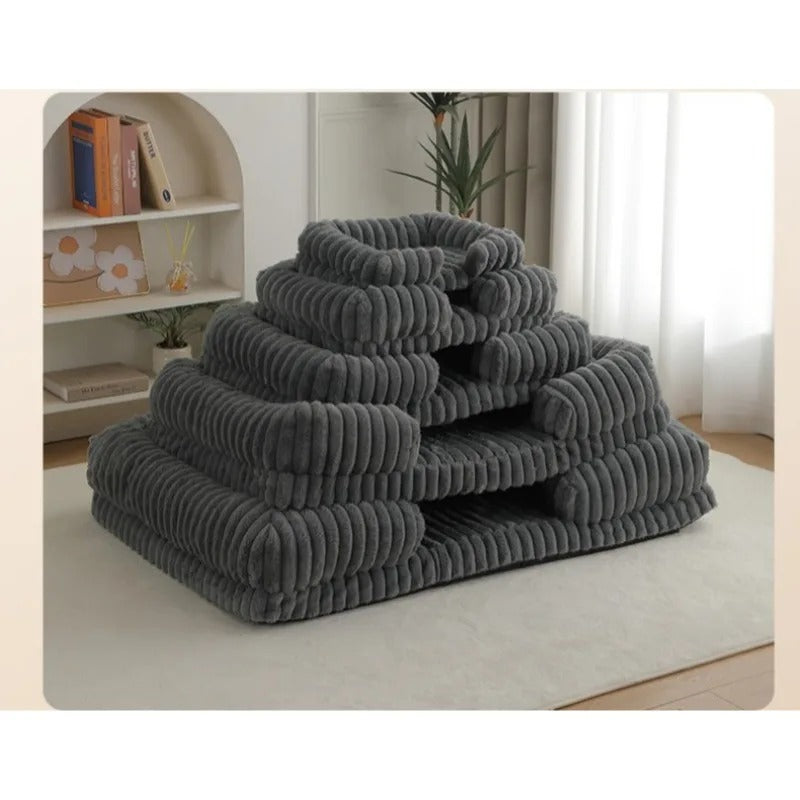 Memory-Foam Dog Bed with Bolster Sides, Cosy & Washable