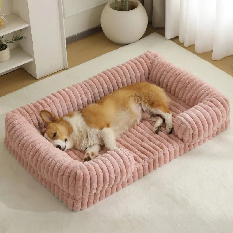 Memory-Foam Dog Bed with Bolster Sides, Cosy & Washable