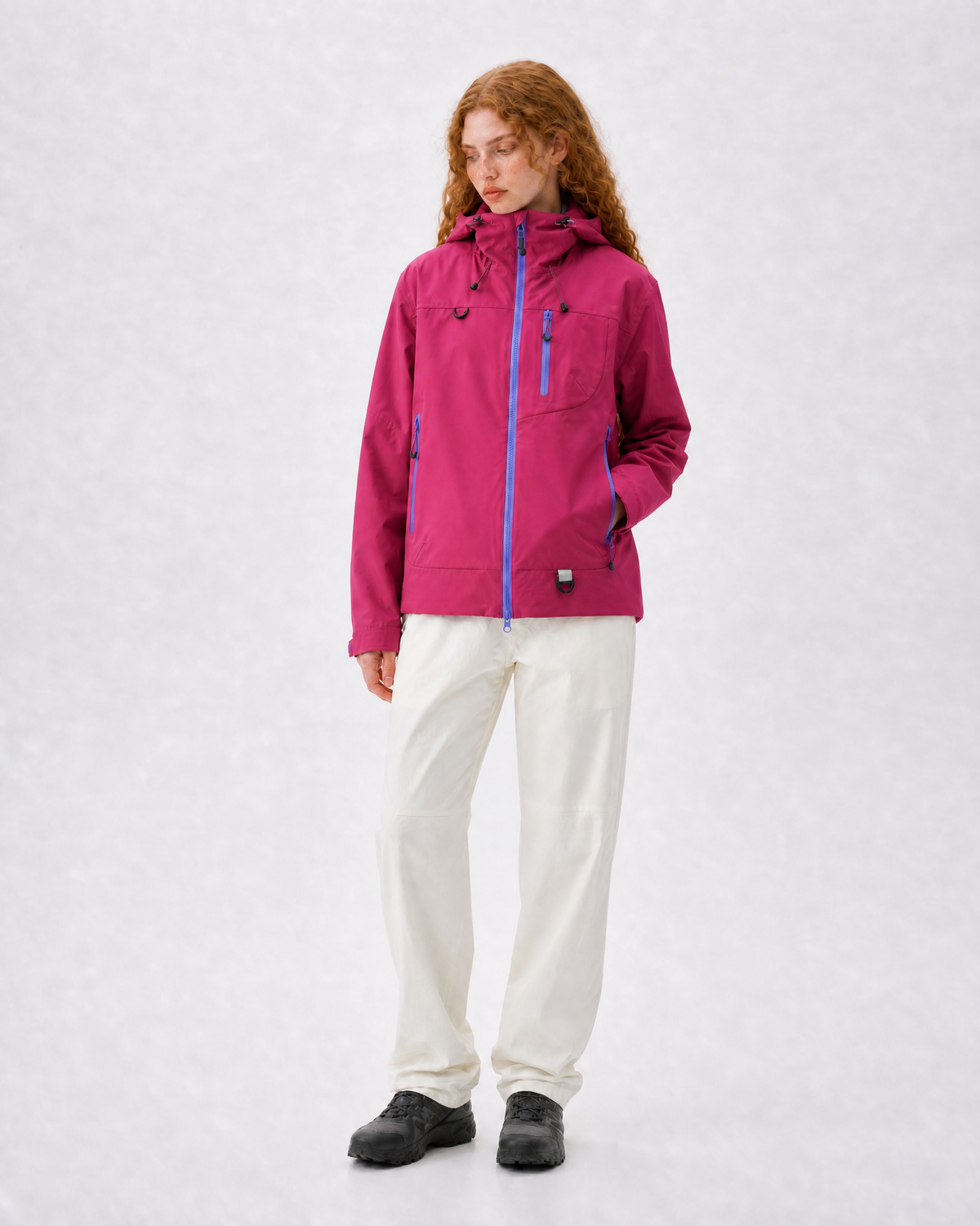 Pact Unisex Water-Repellent Hooded Windbreaker in Pink, lifestyle # Colour_Pink