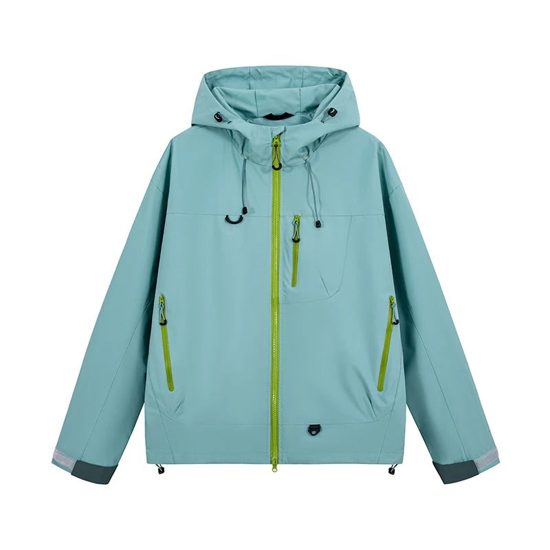 Pact Unisex Water-Repellent Hooded Windbreaker in Light Green, variant # Colour_Light Green