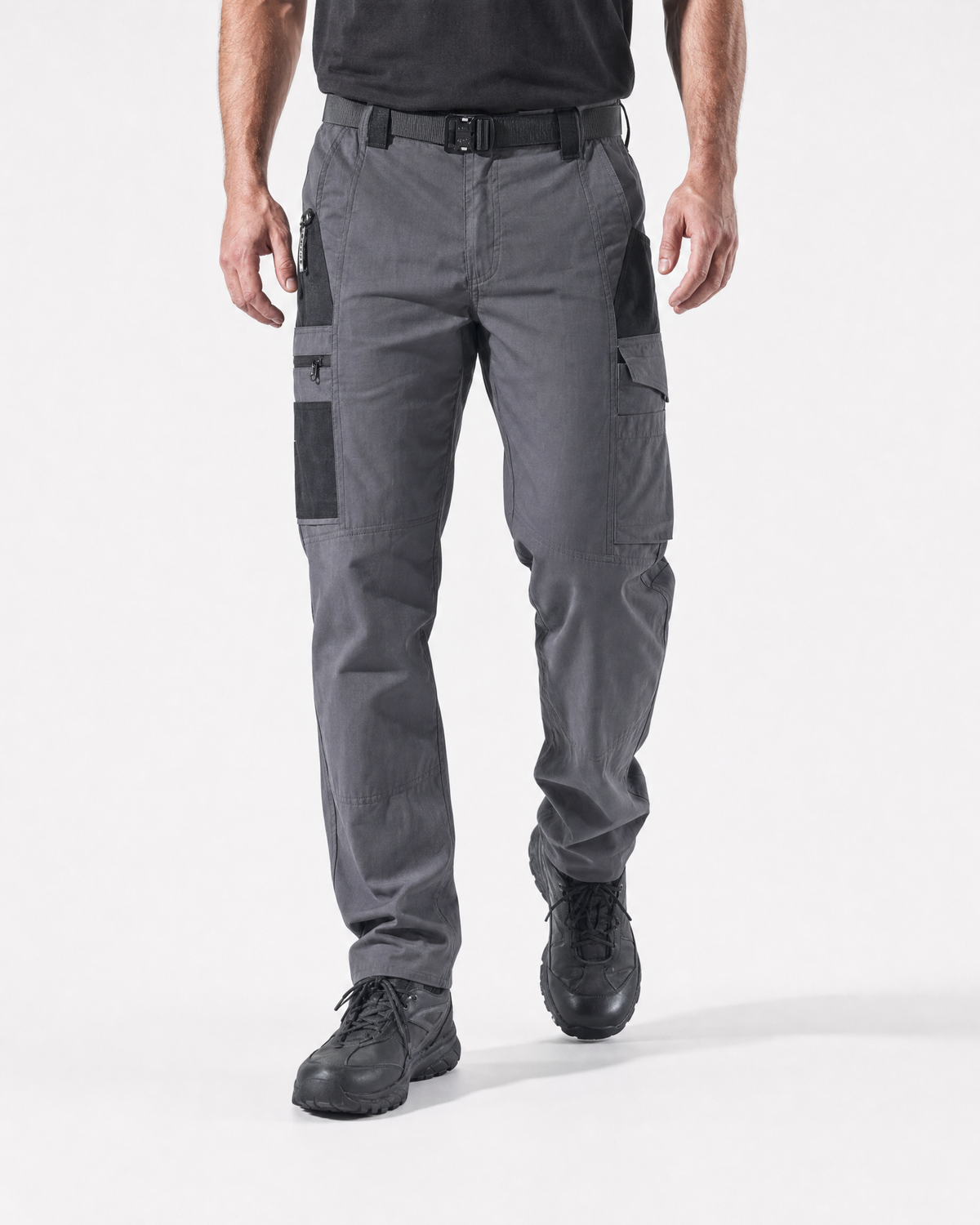 Pact men's water-repellent cargo work trousers — Grey (Style 2) # Colour_Grey