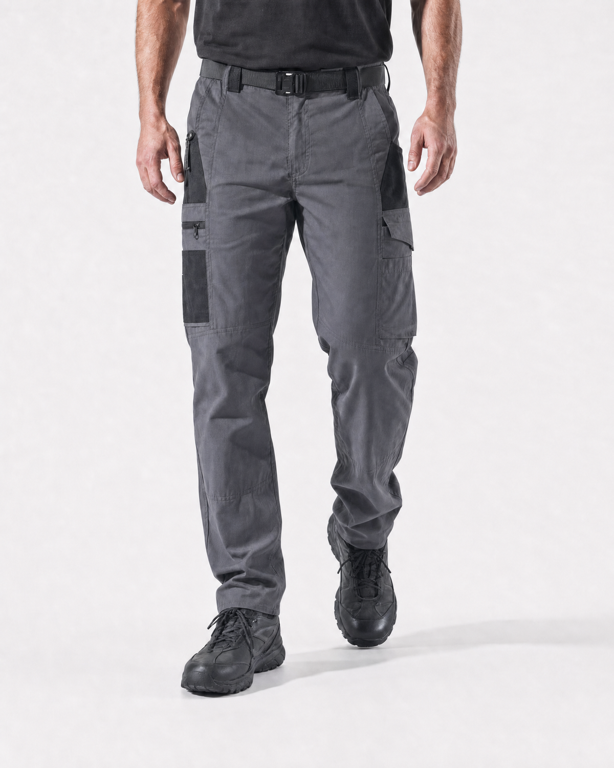 Pact men's water-repellent cargo work trousers — Grey (Style 2) # Colour_Grey