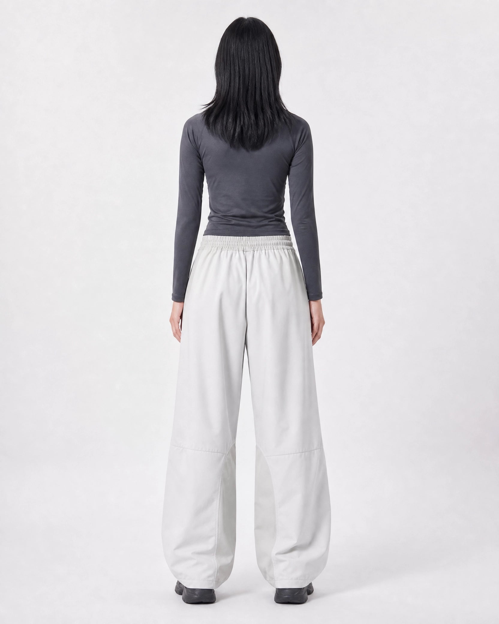 Pact wide-leg techwear cargo trousers — Light Grey # Colour_Light Grey