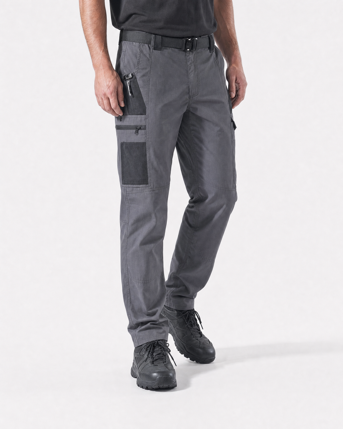Pact men's water-repellent cargo work trousers — Grey (Style 2) # Colour_Grey