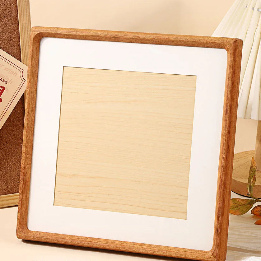 Square Teakwood Photo Frame High-Grade 10X10Cm 20X20Cm 25X25Cm Wedding Picture Frame Stand for Pictures Home Desktop Decor Gift
