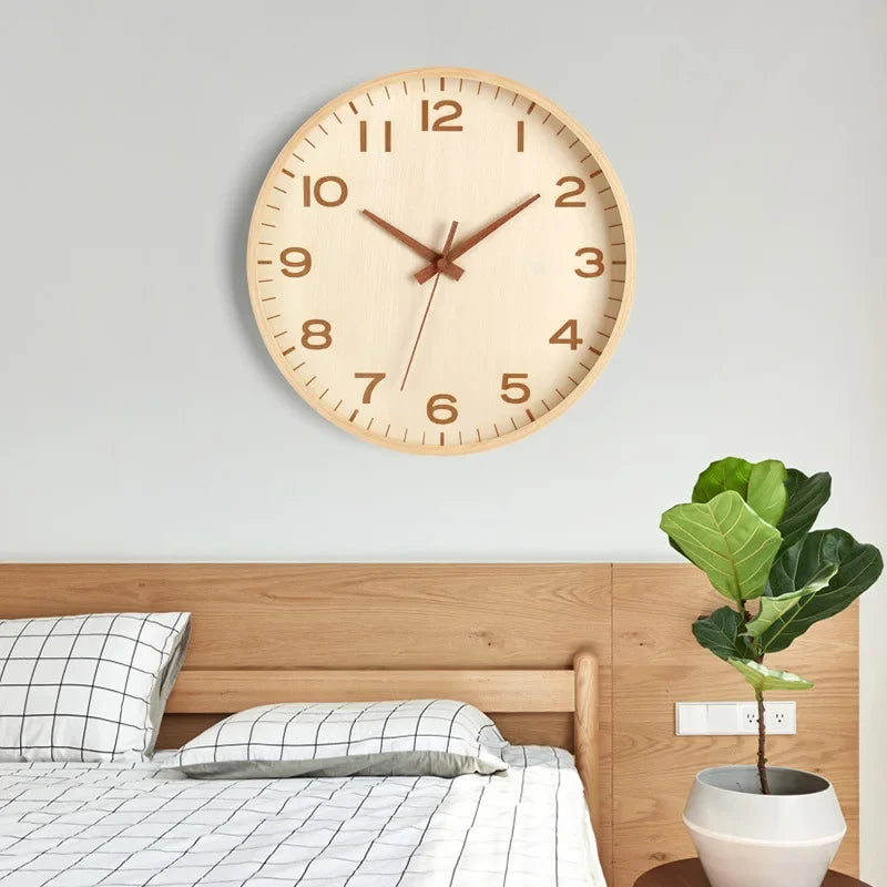 Wall Clock Living Room Home Wall Hanging Solid Wood Modern Simple Clock Medieval Clock Log Bedroom Decoration | Light Wood 1 / 8 Inch,Light Wood 1 / 10 Inch,Light Wood 1 / 12 Inch,Light Wood 2 / 8 Inch,Light Wood 3 / 12 Inch,Dark Wood 1 / 8 Inch,Dark Wood 1 / 10 Inch,Dark Wood 1 / 12 Inch,Light Wood 2 / 10 Inch,Light Wood 2 / 12 Inch,Light Wood 3 / 8 Inch,Light Wood 3 / 10 Inch,Dark Wood 3 / 10 Inch,Dark Wood 3 / 12 Inch,Dark Wood 2 / 8 Inch,Dark Wood 2 / 10 Inch,Dark Wood 2 / 12 Inch