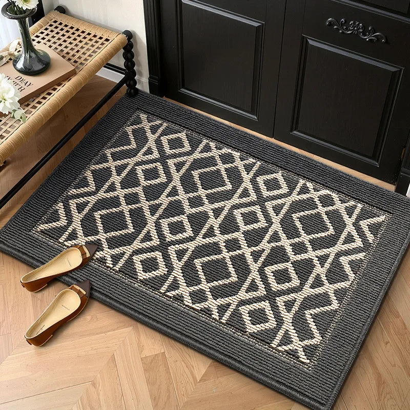 Entrance Door Mat for Hallway Skin-Friendly Polypropylene Woven Carpet Texture Anti-Slip Dustproof Durable & Safe Floor Rug | Light Grey / 61 × 92 cm,Light Grey / 81 × 122 cm,Light Grey / 92 × 152 cm,Light Grey / 122 × 183 cm,Dark Beige / 61 × 92 cm,Dark Beige / 81 × 122 cm,Dark Beige / 92 × 152 cm,Dark Beige / 122 × 183 cm,Dark Grey / 61 × 92 cm,Dark Grey / 81 × 122 cm,Dark Grey / 92 × 152 cm,Dark Grey / 122 × 183 cm