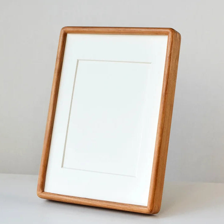 Solid Walnut Mortise and Tenon Corner round Photo Frame Premium Hardwood Wedding Dress Picture Frame Wooden Display Frame