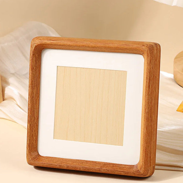 Square Teakwood Photo Frame High-Grade 10X10Cm 20X20Cm 25X25Cm Wedding Picture Frame Stand for Pictures Home Desktop Decor Gift