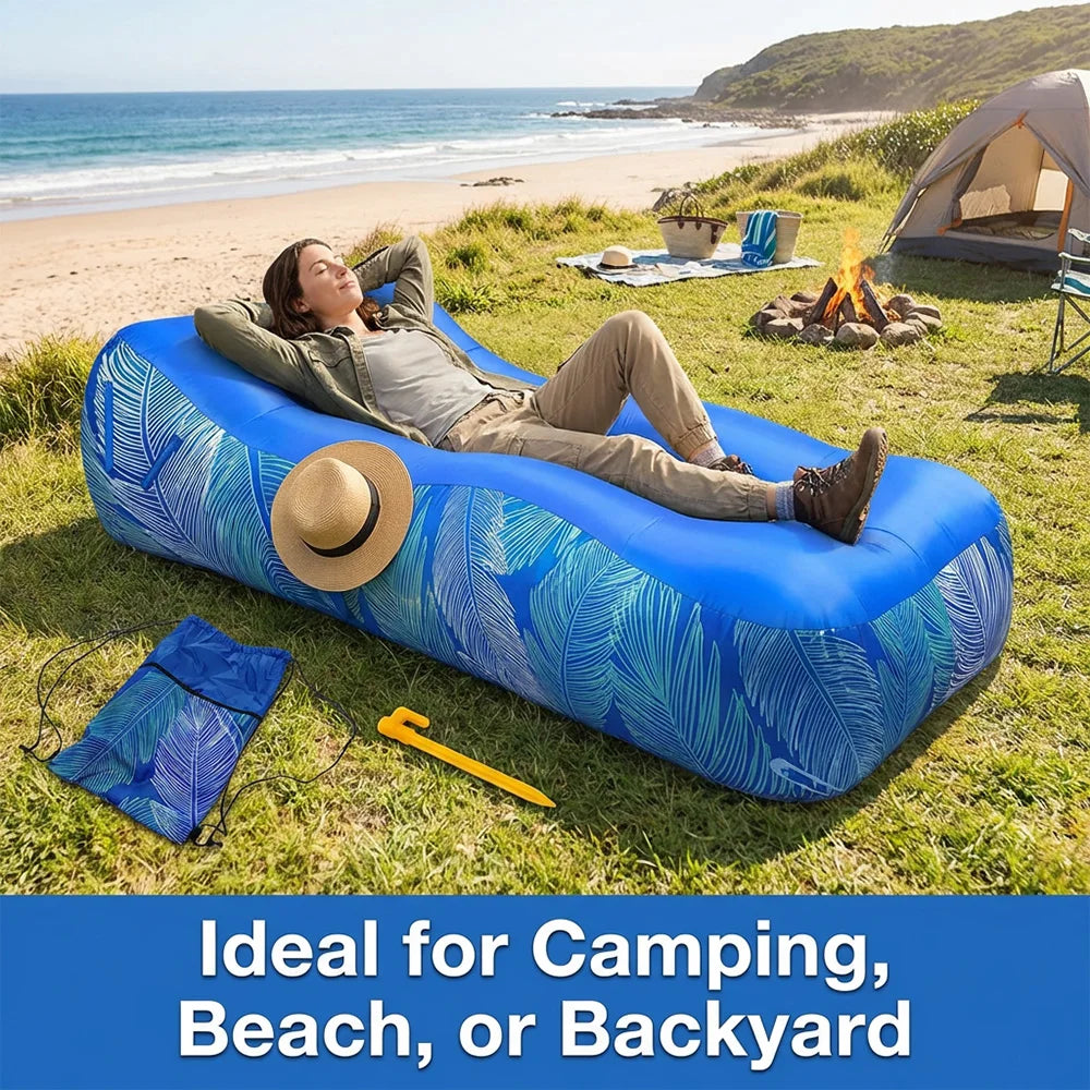 Inflatable Air Lounger Sofa – Foldable Couch for Camping, Beach & Picnics
