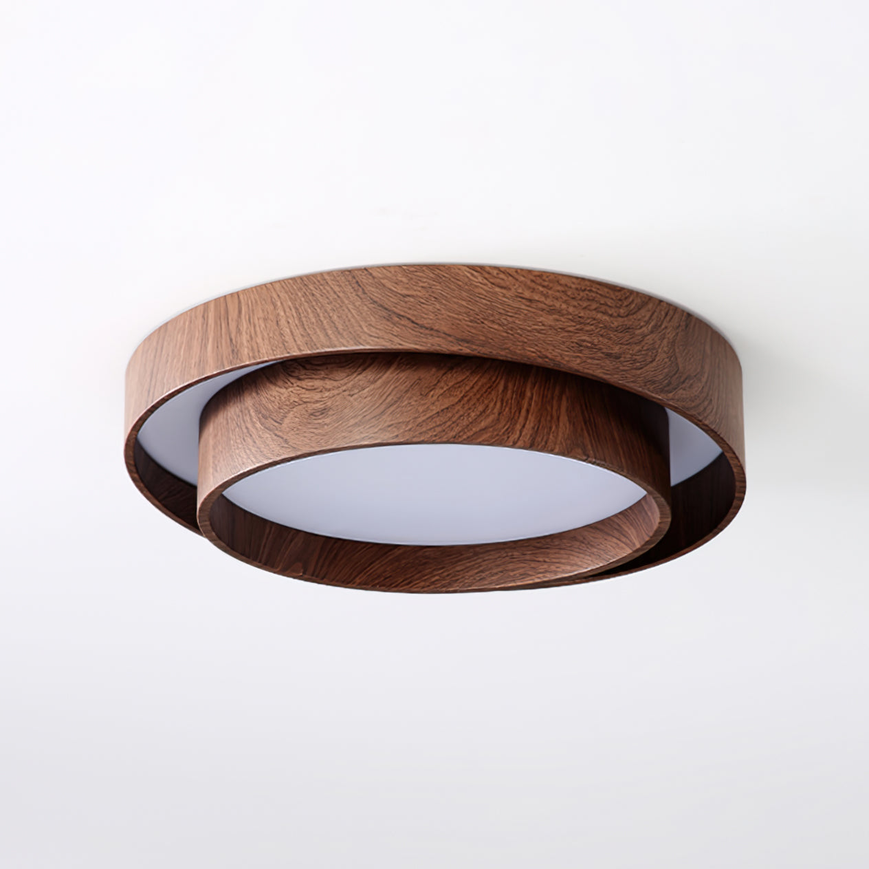 Arden | LED Ceiling Light Fixture with Walnut Finish & Dimmable Feature | Modern Flush Ceiling Lights for Ambient Illumination 2