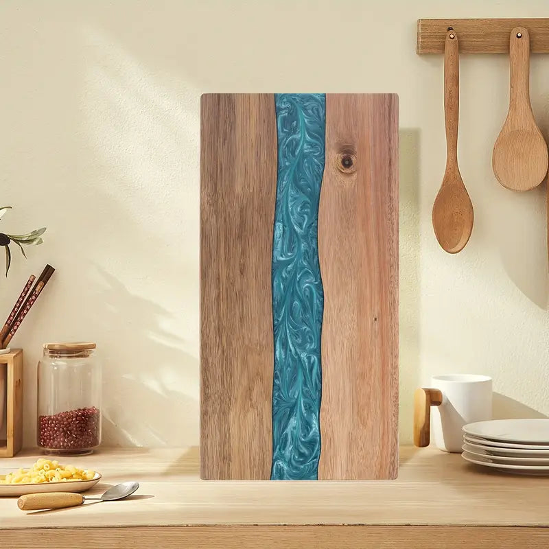Artisan River | Acacia Wood Cutting Board with Unique Resin Inlay | Stylish Charcuterie Board for Entertaining 2 | da1780333007301600048