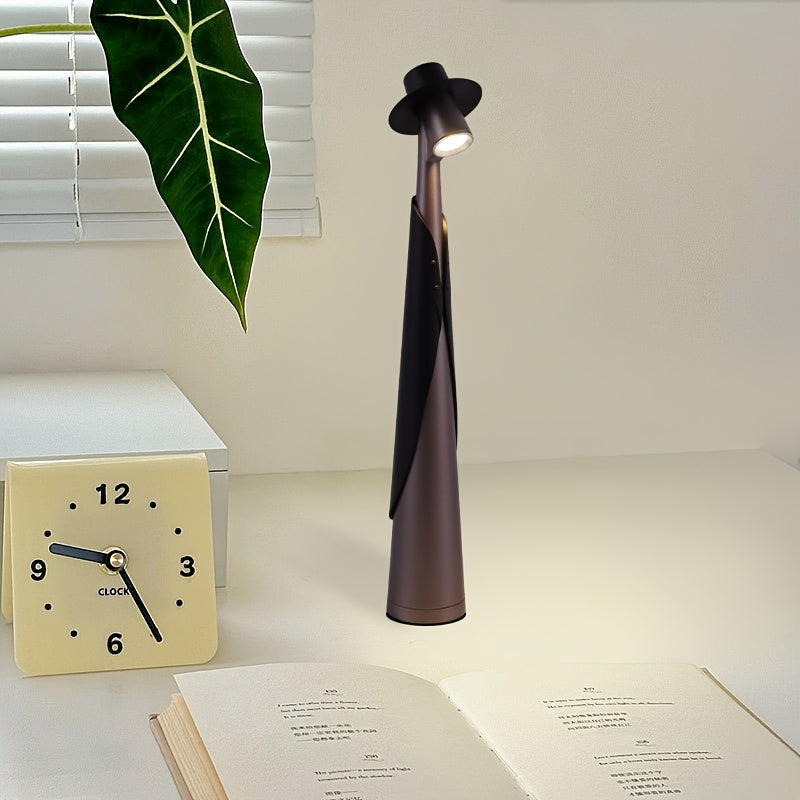 Artistic LED Desk Lamp | Rechargeable Touch Control Table Lamp with Modern Design for Ambient Lighting 0