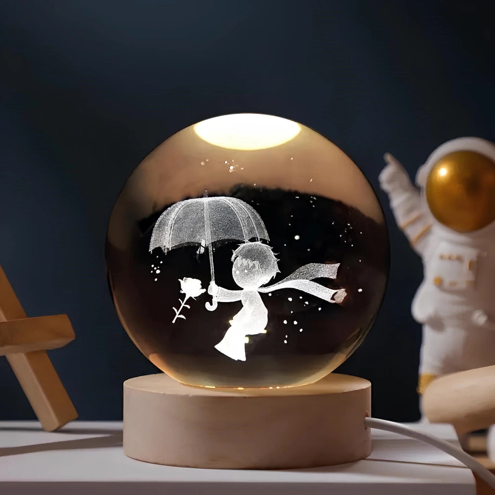 Celestial Charm | LED Night Light Crystal Ball with 3D Engraving | Magical Home Decor for Stargazing Enthusiasts 22